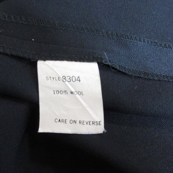 Perry Ellis Portfolio Skirt Womens Size 14 Black Pencil Straight 100% Wool Italy - Picture 8 of 10